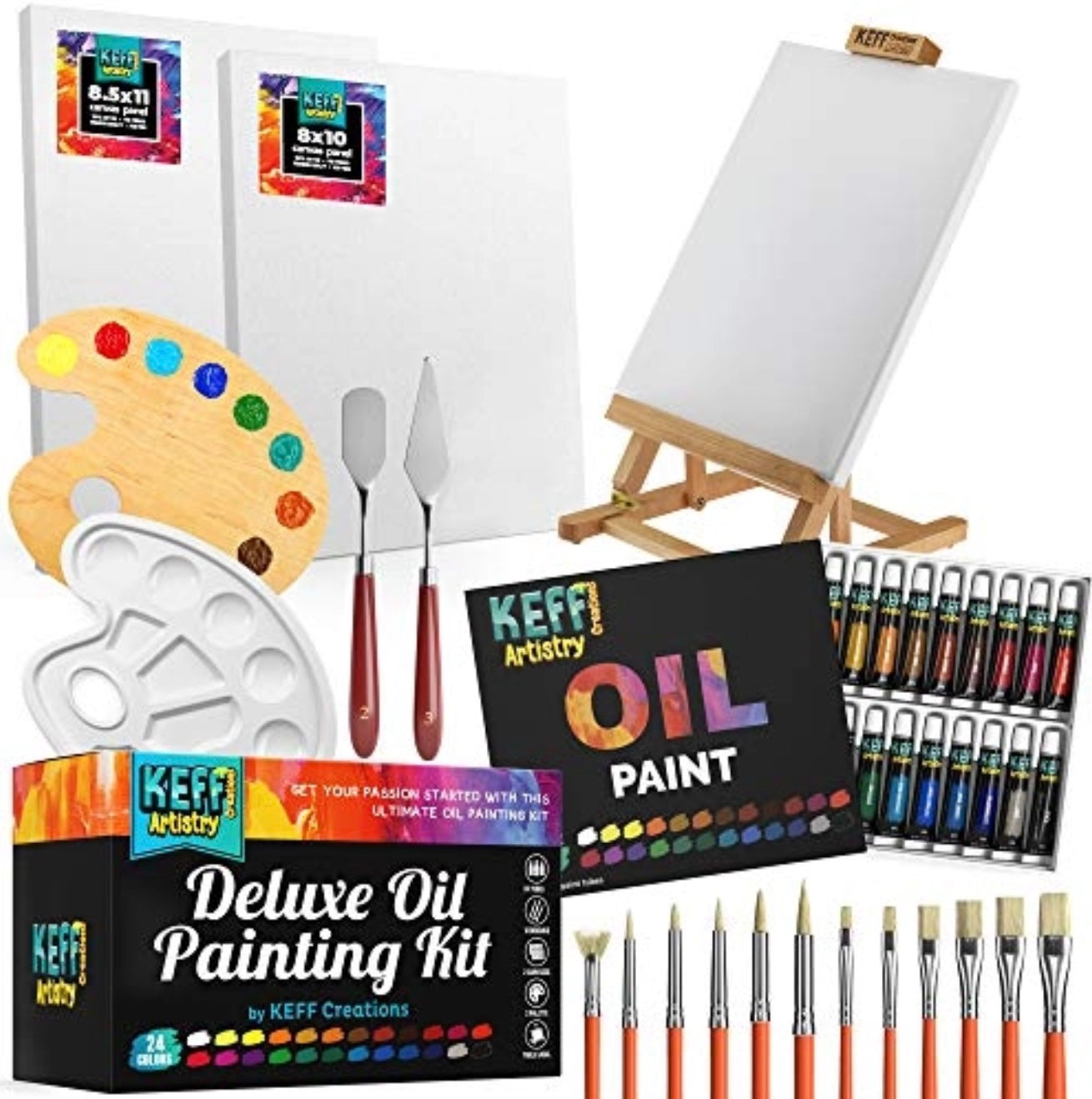 Oil Paint Set for Adults and Kids - Oil Painting Art Kits Supplies wit –  KEFF Creations